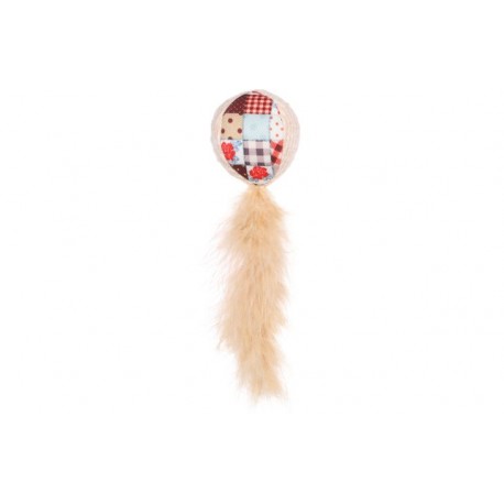 Jouet Chat Vinta Balle + Plume 15cm